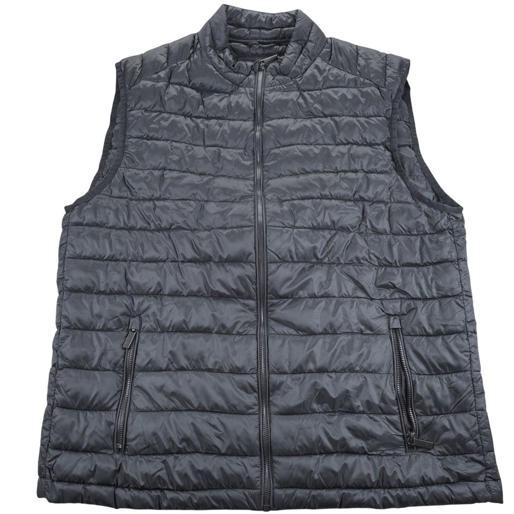 Awearness Kenneth Cole Puffer‎ Vest Mens Medium Black Gorpcore Minimalist Sleek